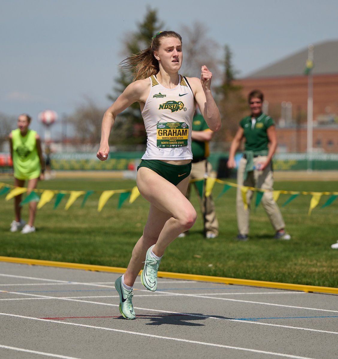 NDSUTrackField's tweet photo. Nell Graham clocked an outdoor personal-best 53.45 in the 400m dash, moving up to No. 5 in NDSU outdoor history. https://t.co/cZ0Td0wOau