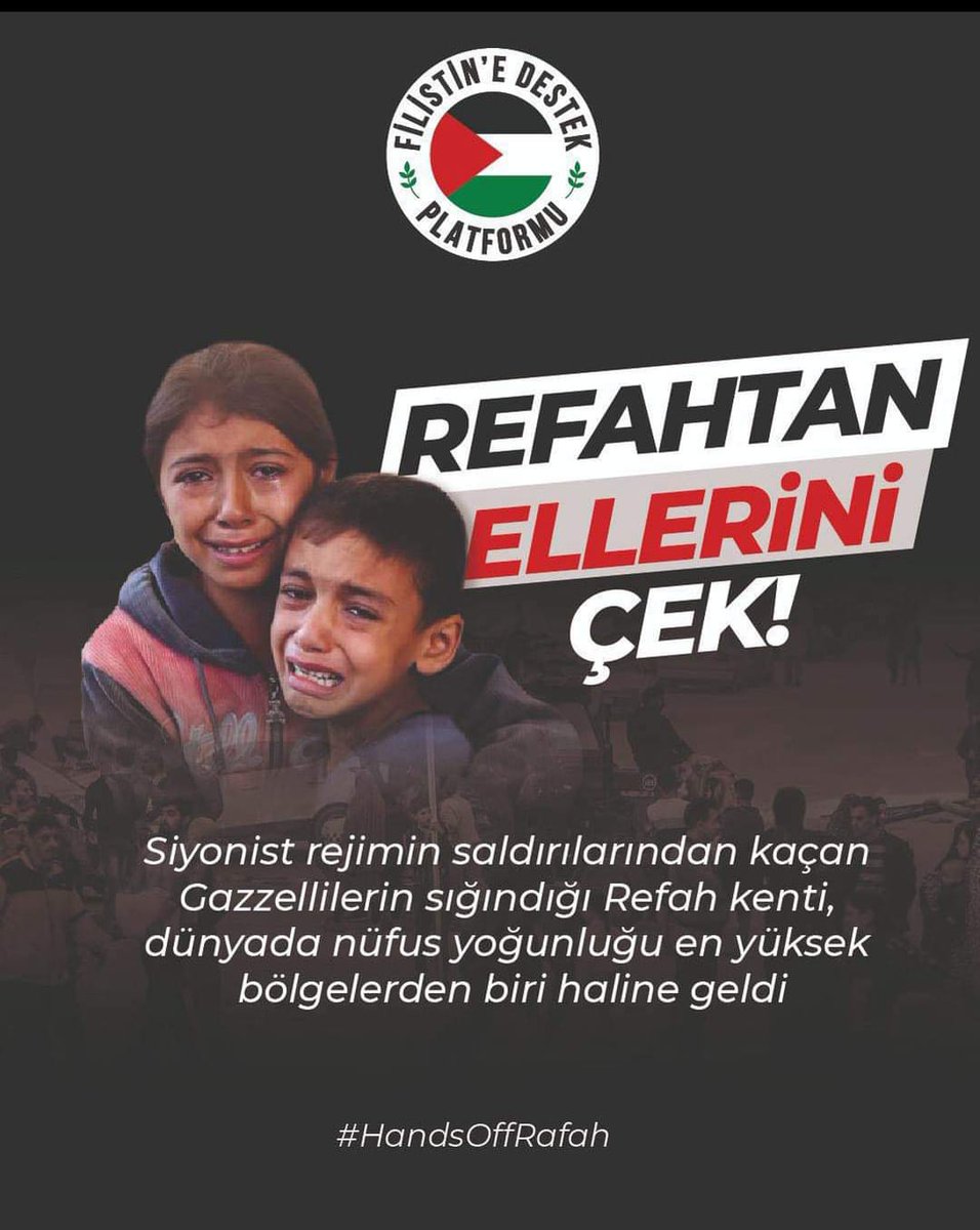 zeynep_e_t's tweet photo. Refah'tan ellerini çek.

#HandsOffRafah https://t.co/LLjdPKsfSp