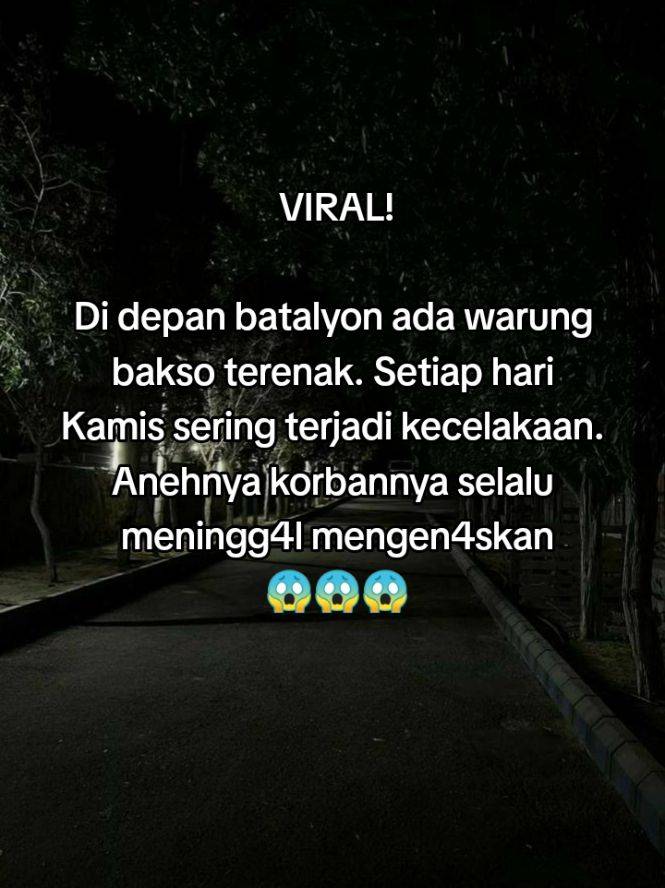 TUMBAL WARUNG BAKSO👹

Anehnya korban selalu meninggal mengenaskan😱😱😱

By. Ririn Irma
- a Thread -