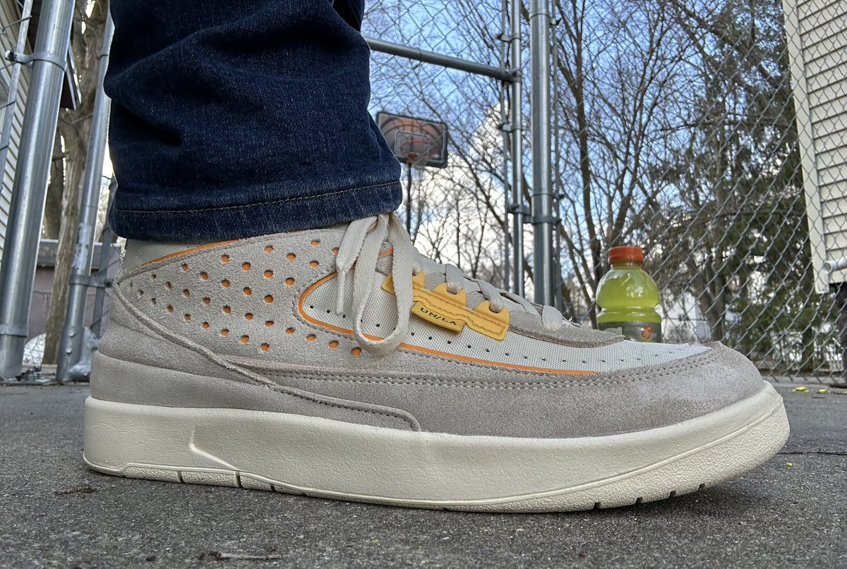 Happy Saturday! Time to get a haircut. (Air Jordan 2, Union collab, Rattan colorway) #KOTD #yoursneakersaredope @Nike @nikestore @Jumpman23