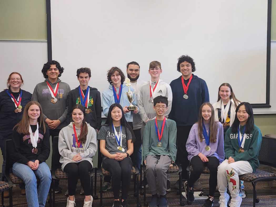 cnolson03's tweet photo. Bringing home a trophy! 2nd place overall at Regional Science Olympiad. That's a lot of medals! @BGHSPurplesNews https://t.co/yWmNAlu2L5