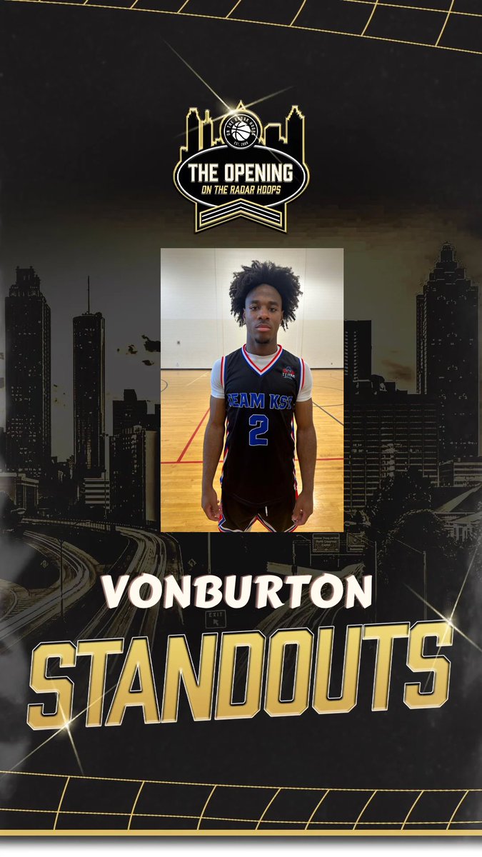 '25 Von Burton @von_burton12 was the best player on the floor this game. His frame fits his play style. He's strong & physical taking contact attacking the rim. @KSTAcadmey