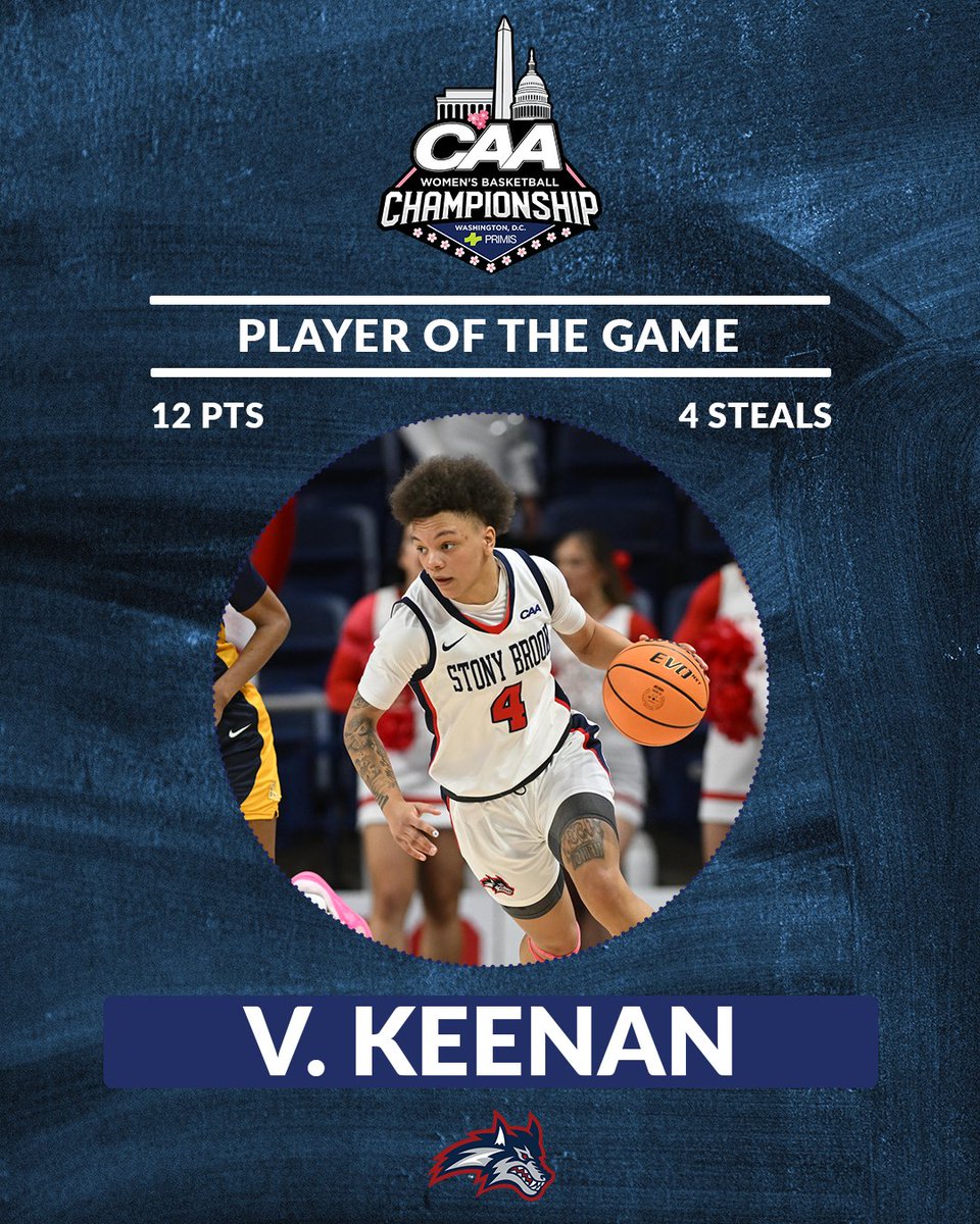 12 points. 5 rebounds. 4 steals. She did it all! The @jerseymikes Player of the Game is @StonyBrookWBB's V. Keenan