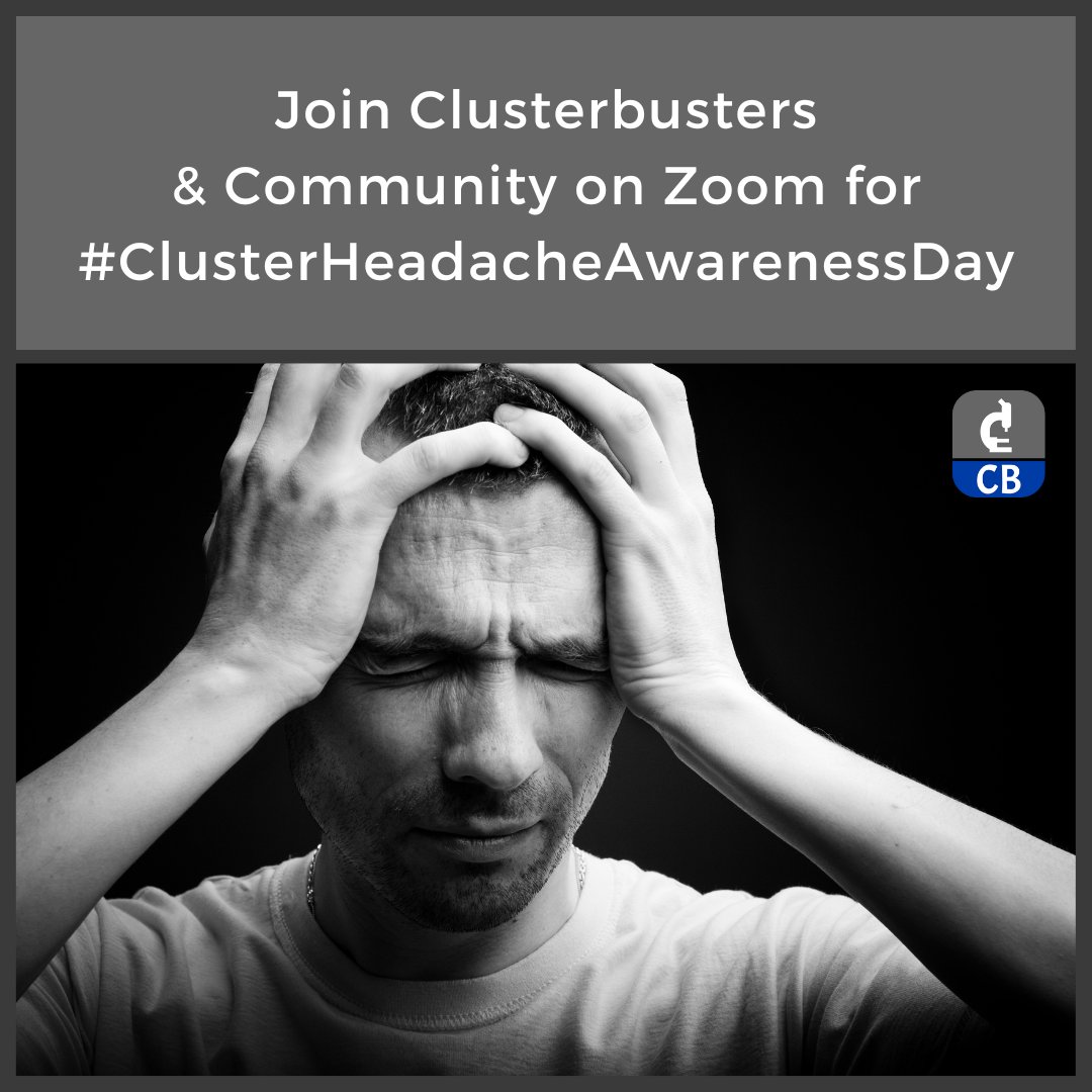 Join Clusterbusters board and staff on March 24 at 12pm ET for an informal chat in honor of #ClusterHeadacheAwarenessDay. (Yes, this is the Sunday after CH Day!) Register for this free event: conta.cc/42RVIjh
