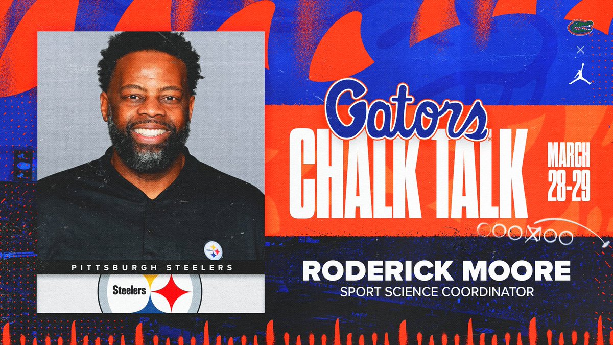 Excited to welcome Roderick Moore from the Steelers to this year’s Chalk Talk lineup! 

🗓️ March 28-29

Register today! floridagators.com/sports/2024/2/…
