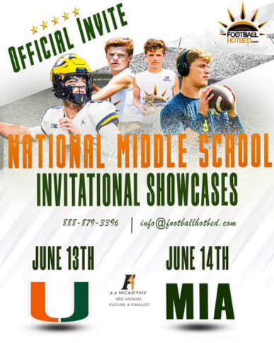 Blessed to be invited 🙏🏻 @FootballHotbed @TheQBEngineer @CanesFootball @uscfb