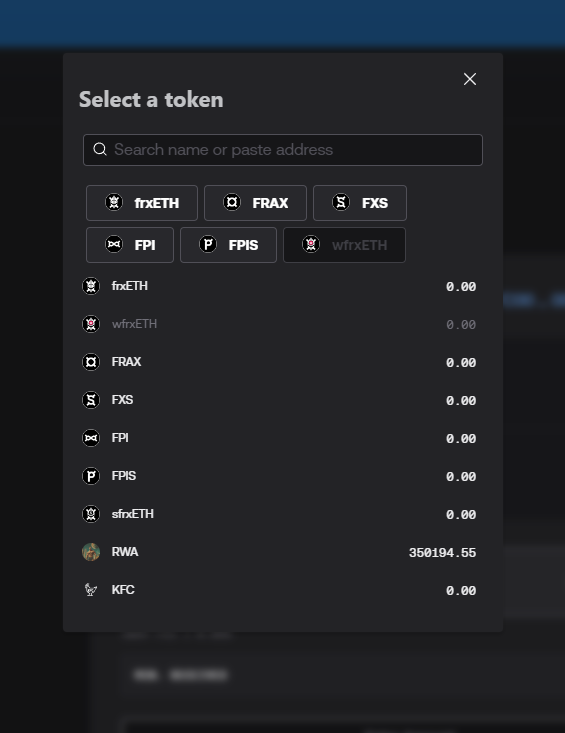 realworldabs's tweet photo. Devs doing something!
$RWA is now much easier to access! You no longer have to copy and paste the contract on Fraxswap, we are now on the drop down menu πͺ
https://t.co/4RXSdtkgEP
P.S. Real World Asset title NFTs drop within 24 hours!
Get ready to amass assets & #FXTL points https://t.co/Fxk2AYn1ob
