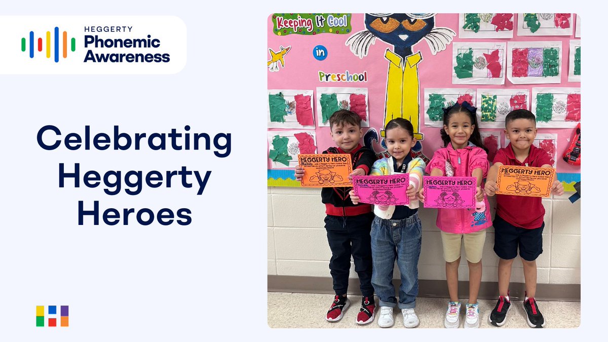 Do you have any ⭐Heggerty Heroes⭐? Recognize and reward actively engaged students by naming them the 'Heggerty Hero' at the end of each lesson. Thank you @vega_lfc for sharing your #HeggertyHeroes with us 👏🏼 Check the comments for a F R E E download link!