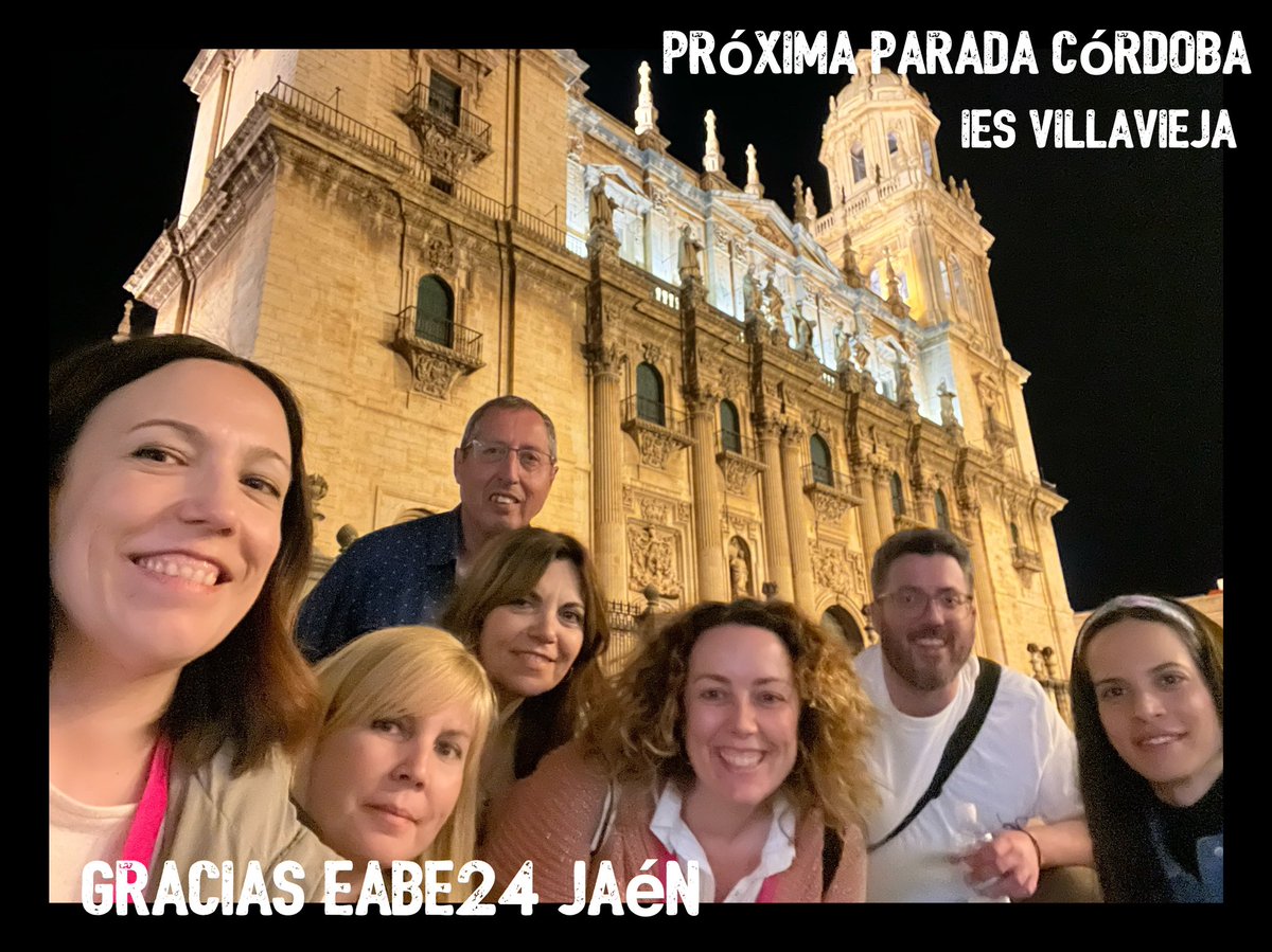 Cerramos <a href="/EABEJaen/">EABE24</a> el equipo del <a href="/iesvillavieja/">iesvillavieja</a> este año ha crecido y bautizado nuevos eaberos. Próxima parada #eabe25 en Córdoba en el que seguiremos bautizando eaberos en Berja. 
<a href="/jsmartos/">Juan Sánchez Martos (@jsmartos.bsky.social)</a> 
<a href="/iesvillavieja/">iesvillavieja</a> 
<a href="/juanjoberja/">Juan José Sánchez</a>