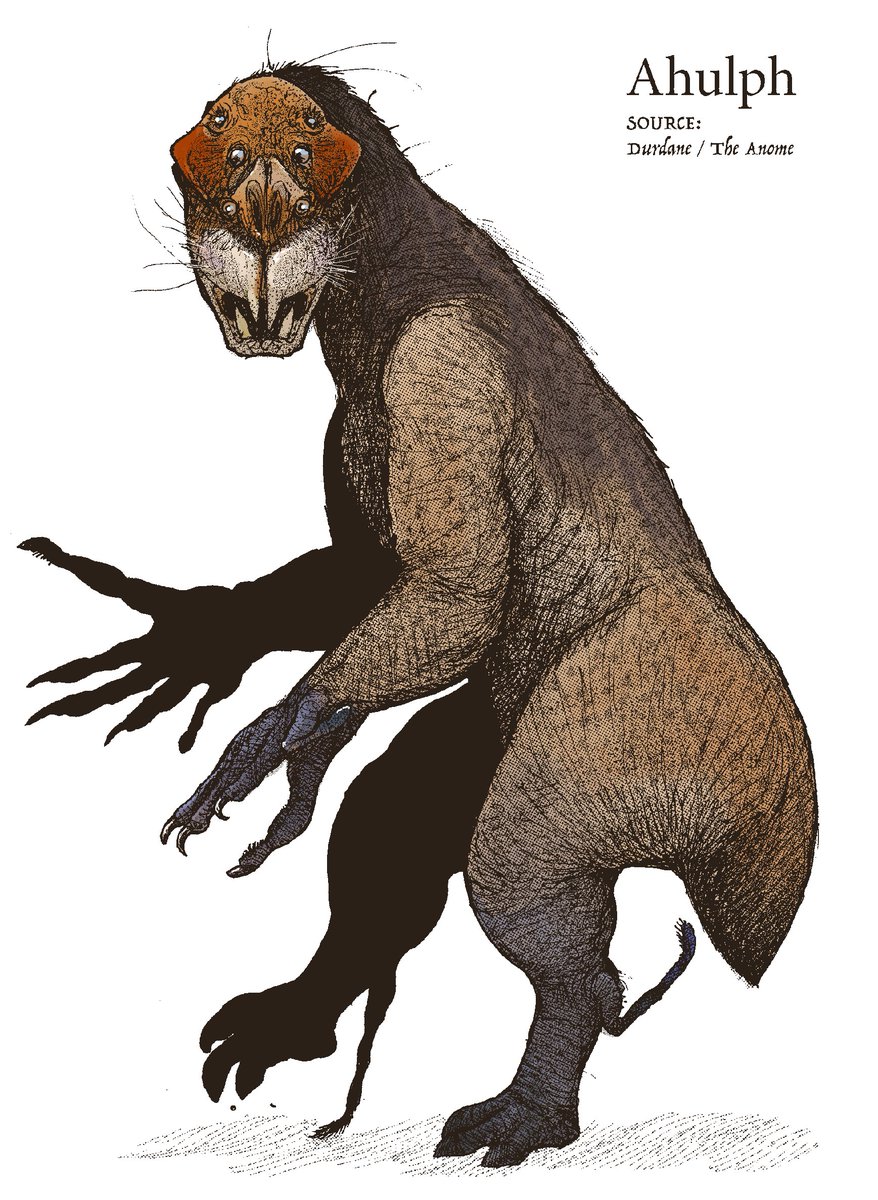 cmkosemen's tweet photo. Colourised my illustration of an "Ahulph" from Jack Vance's #Durdane series. https://t.co/JJB0OWZjkp
