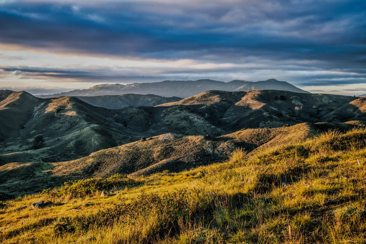 Looking out at the Marin Headlands on a gloomy day.