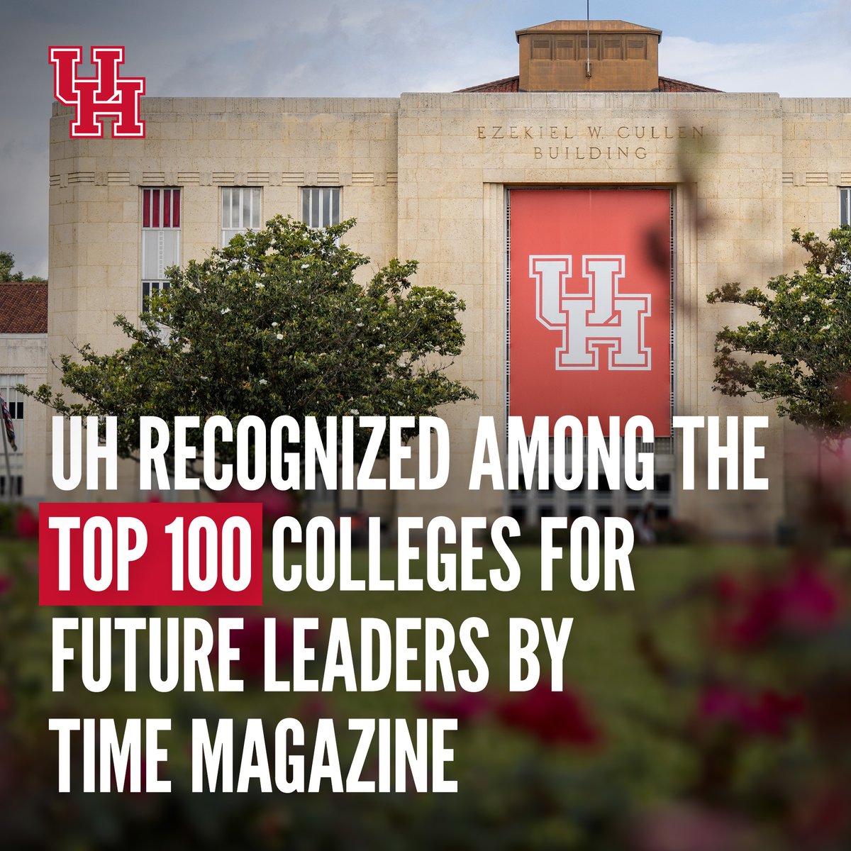 UHouston's tweet photo. University of Houston stands among the top 100 colleges in TIME Magazine’s Best Colleges for Future Leaders 2024.

Read more: https://t.co/JKIzWqlPHy https://t.co/284iLnNMgB