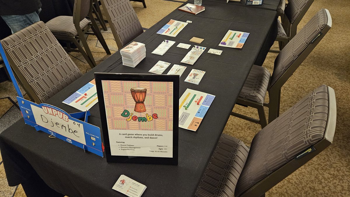 muse_and_mettle's tweet photo. All set up and ready to test Djembe at #unpub! Table G4...stop on by! https://t.co/1rSOLXLCMm