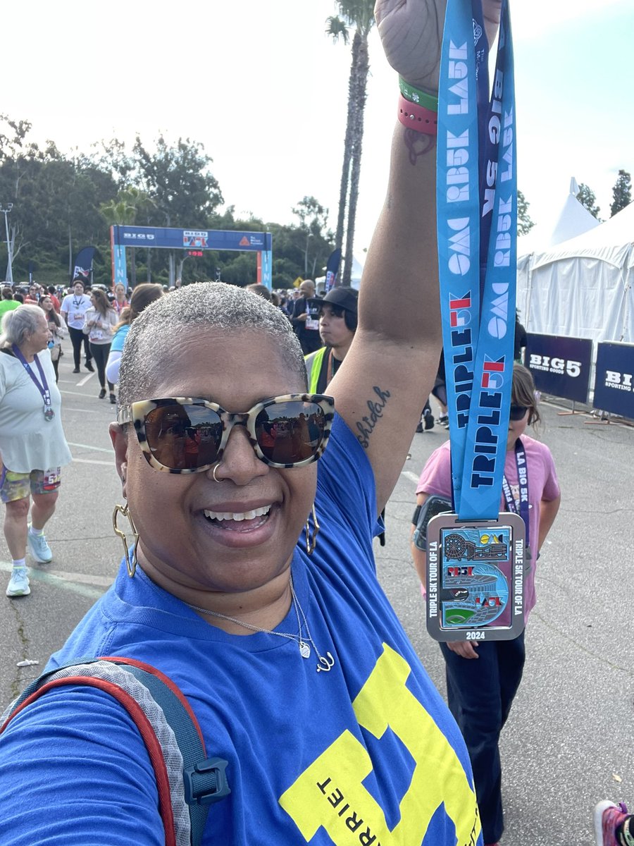 #LA5K always representing @GirlTrek #Triple5K Medalist