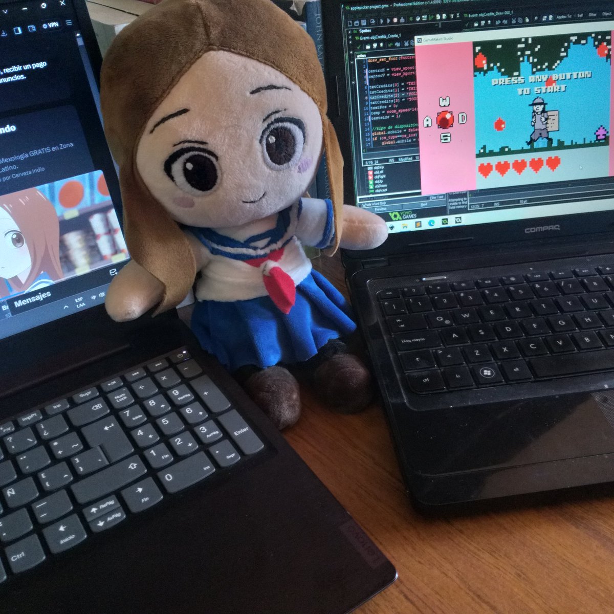 Planeo volver a hacer público el FanGame Applepicker, ya que varias personas lo pidieron :3 estoy trabajando para publicarlo el lunes a más tardar.
Quiero corregir un par de cosas y después ponerme enserio con el FG de Tsubaki 🌺
#takagisan #高木さんめ #fangame #gamedev