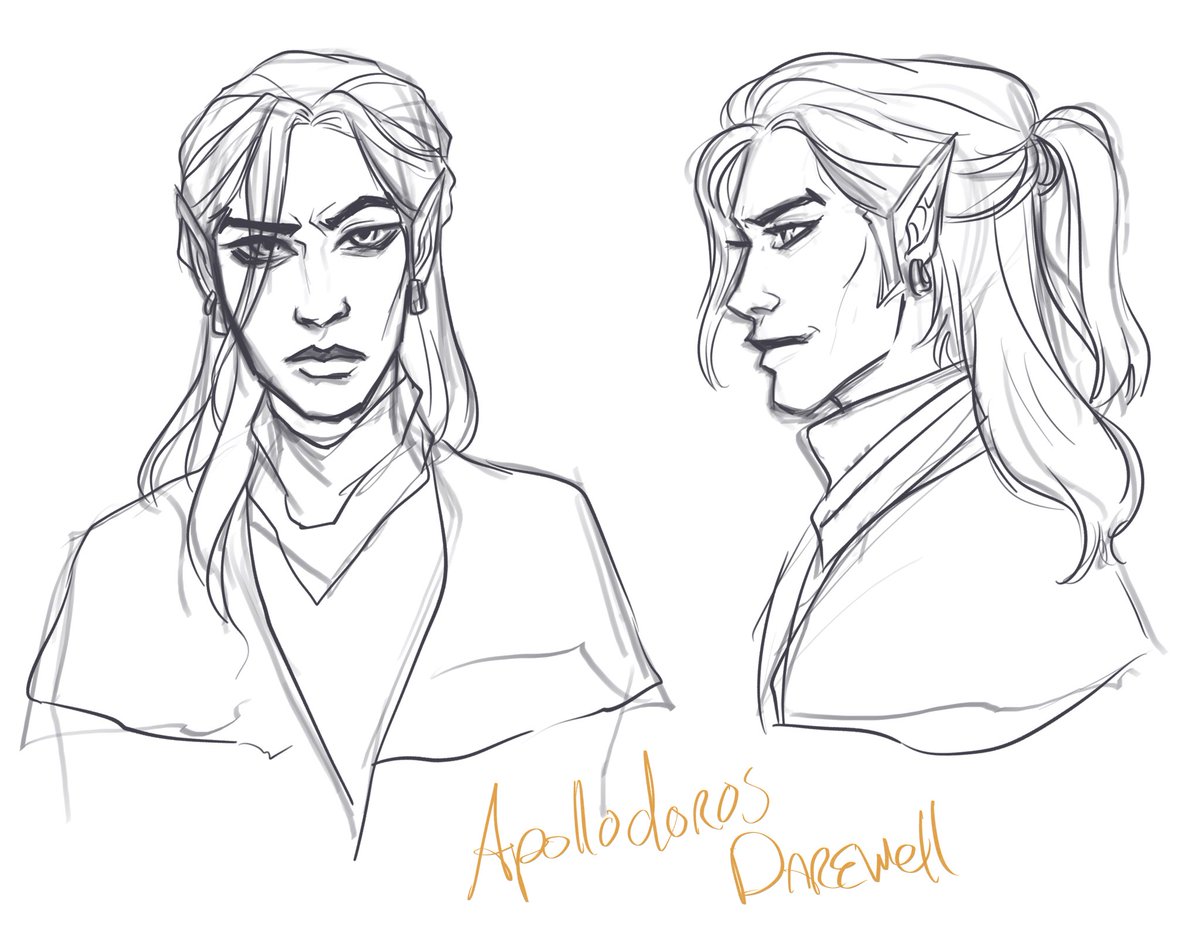 CurseofCarro's tweet photo. Made a new blorbo for my Domains 5e campaign recently—Apollodoros “Apollo” Darewell, half-elf thief from Darkon that got trapped in a Mirror of Life Trapping on a heist gone wrong oops lol Forcefully adopted with Haste https://t.co/jYlqQ1pln4