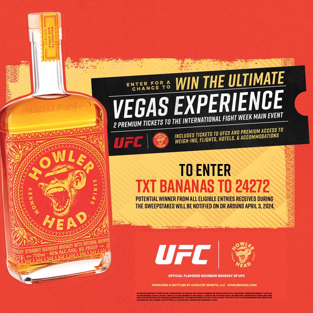 Who would you take if you win the Vegas Experience Sweepstakes!? #UFC TO ENTER: Txt BANANAS to 24272