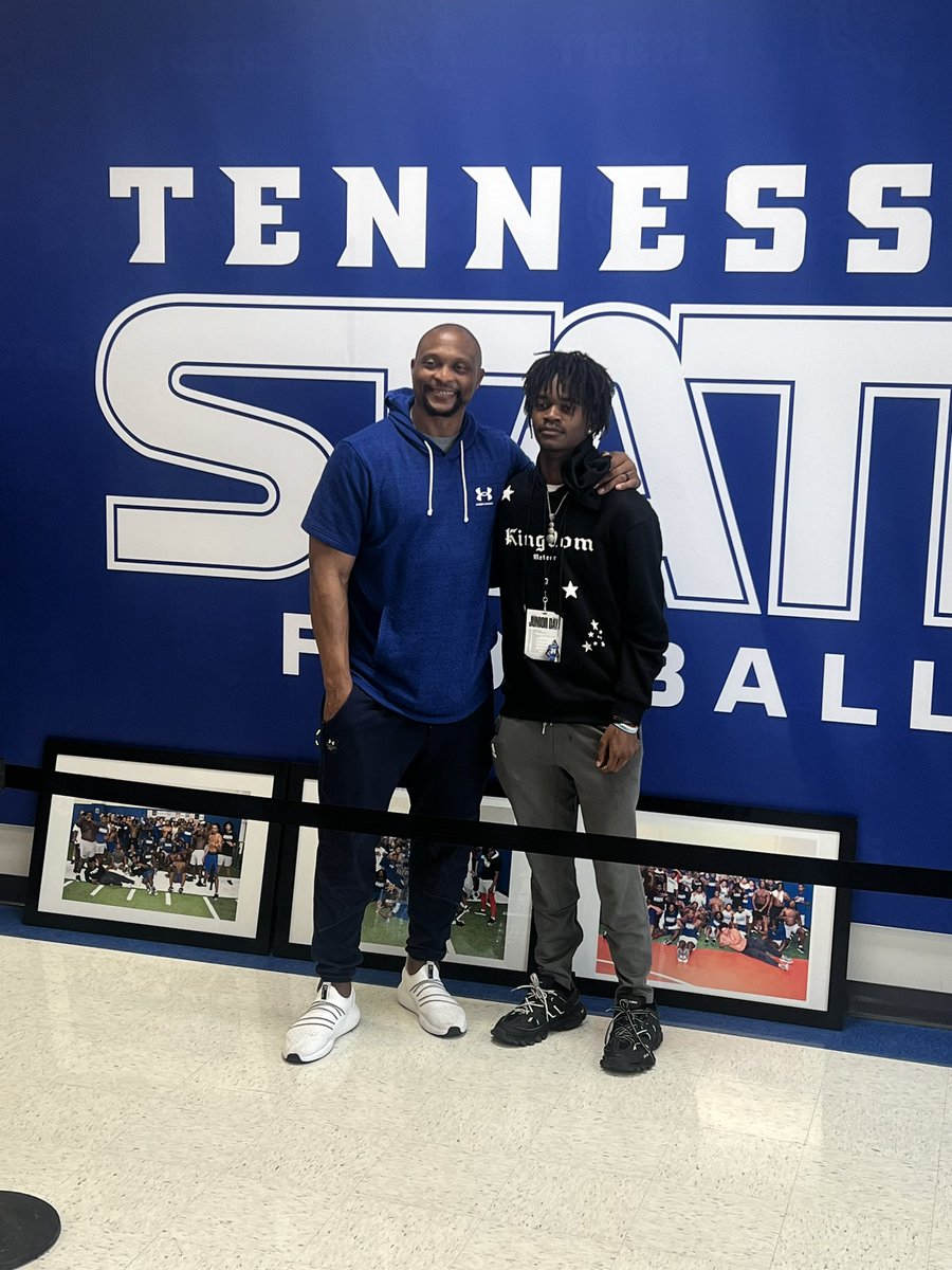 Had a great time at @TSUFbrecruiting junior day. Thanks for having me!! 💙 @coachscottmb @EddieGeorge2727
