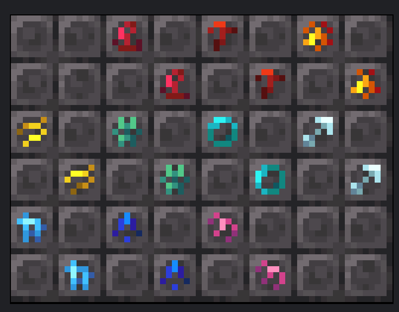 Got bored and decided to try to retexture Blood Magic runes. I think this 2x2 style looks interesting with smaller symbols. What do you guys think?

#minecraft #pixelart