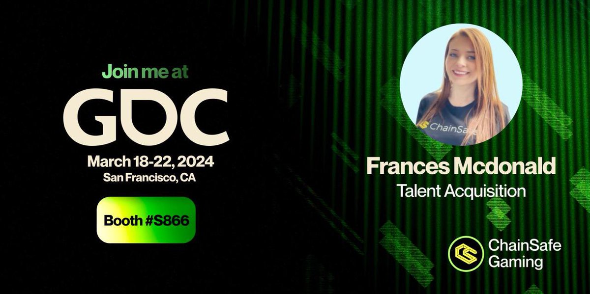 Do you want to level-up to the forefront of the gaming industry? 🙌🏼 Let’s meet at the @Official_GDC in San Francisco! 🇺🇸@ChainSafeGaming is the web3 gaming solutions powerhouse behind Parallel TCG’s marketplace and the web3.unity SDK. DM me and let’s chat 😊 #GDC2024