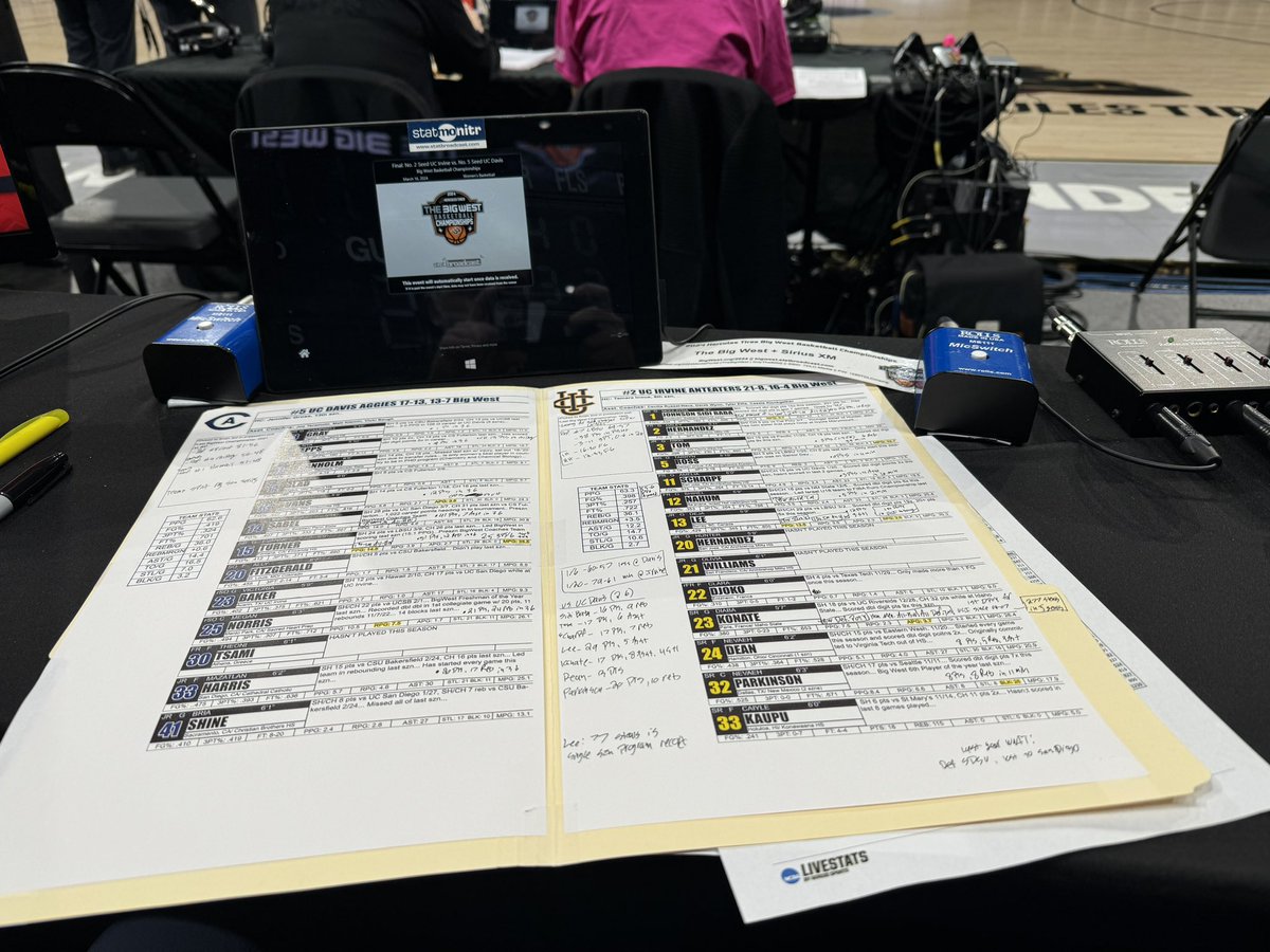 Matt Neverett (@mattneverett) on Twitter photo Join <a href="/KevaneyMartin/">Kevaney Martin</a> and me for the national broadcast of the <a href="/BigWestSports/">The Big West</a> Womenโs Championship showdown between #5 UC Davis and # 2UC Irvine!
The action begins on SiriusXM channel 382 at 3 PT/6 ET from the Dollar Loan Center in Henderson. ๐ป๐โน๏ธโโ๏ธ Join <a href="/KevaneyMartin/">Kevaney Martin</a> and me for the national broadcast of the <a href="/BigWestSports/">The Big West</a> Womenโs Championship showdown between #5 UC Davis and # 2UC Irvine!
The action begins on SiriusXM channel 382 at 3 PT/6 ET from the Dollar Loan Center in Henderson. ๐ป๐โน๏ธโโ๏ธ