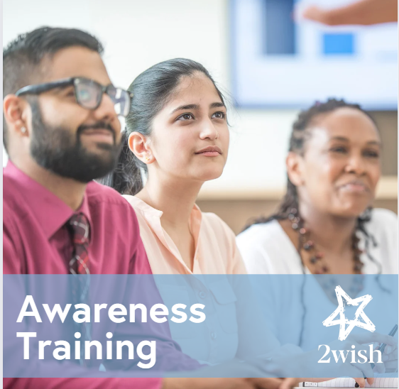 Did you know that we are currently offering FREE 2wish awareness training for any professionals that would like to learn more about our services. 

If you'd like to take up this offer, then get in touch with Kirstie.Edwards@2wish.org,uk today! 

#awarenesstraining #freetraining