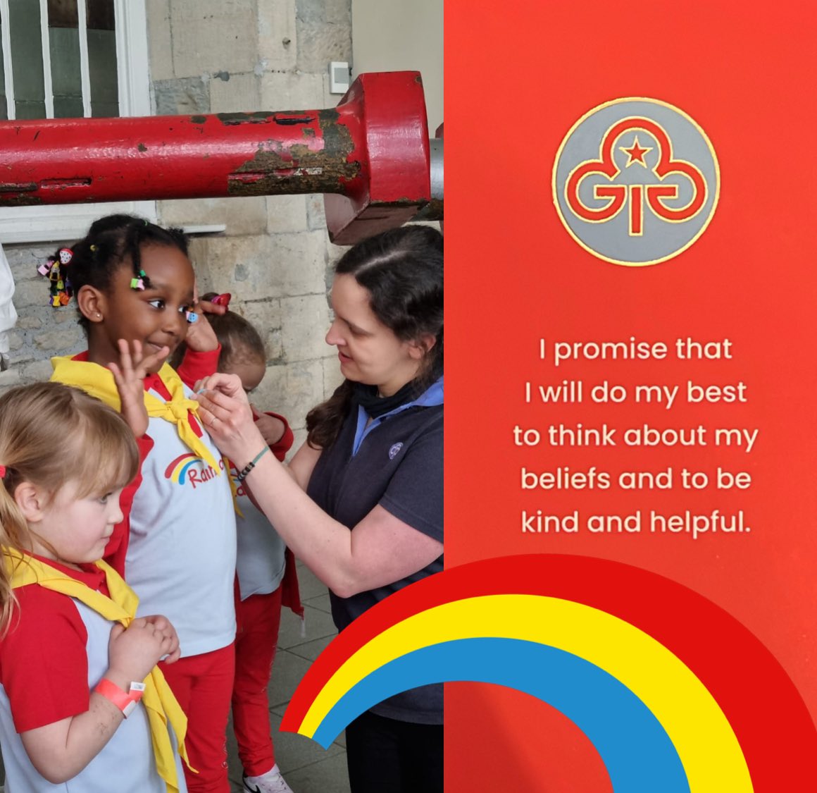 3 Rainbows made their Promise @steam_museum by Isambard Kingdom Brunel and joined by @gill_slocombe.  @Girlguiding @GirlguidingSWE @GirlguidingBSG @GGFromeValley