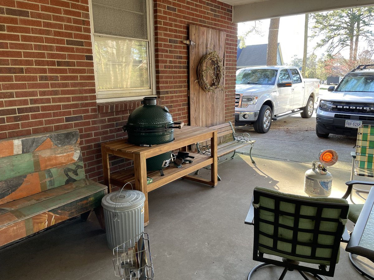metaskills's tweet image. Huge carport upgrade. First ever #BigGreenEgg.