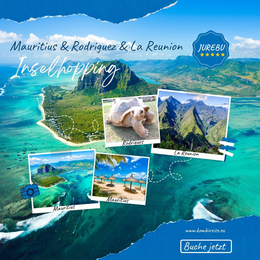 Kombireise's tweet photo. 🌴🚤 Entdecke die atemberaubende Vielfalt des Indischen Ozeans mit unserem "Inselhopping Mauritius, Rodriguez &amp; La Reunion" Paket! 🏝️⛵

Buche jetzt dein maßgeschneidertes Inselhopping Abenteuer mit JUREBU: https://t.co/XaCGftwLNB 

🌊🌴 #Inselhopping #Mauritius #Rodriguez https://t.co/4p1uMVt9LK