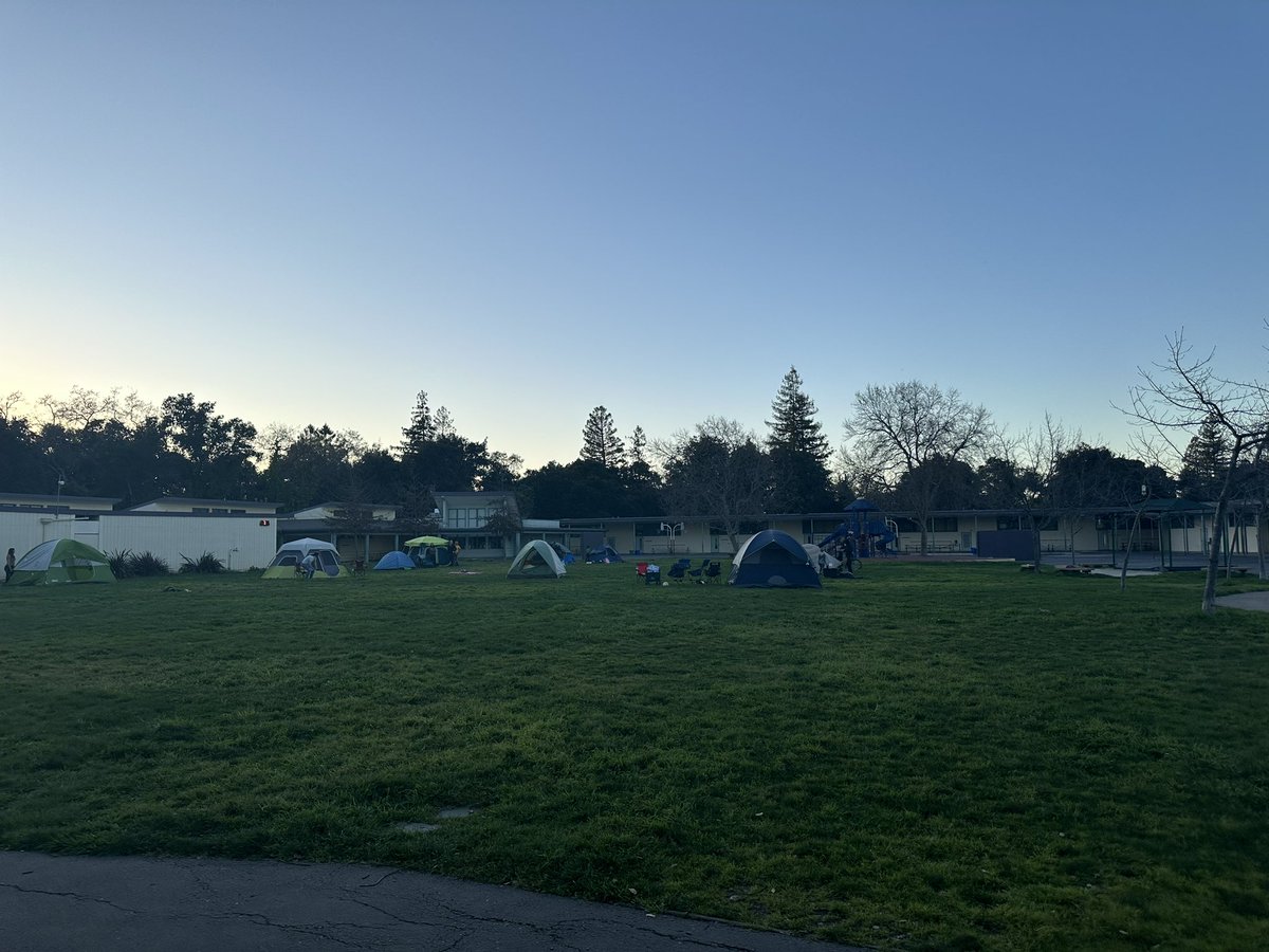 4th grade camping at Barron Park. A student idea that the PTA made happen. @barronparkbees @PaloAltoUnified