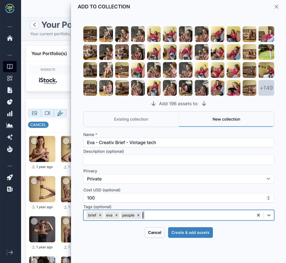 DeepMeta's tweet image. A few more days and DeepMeta v4 - Collections will be finished! Create as many as you like and fill them with your assets (images, videos, illustrations). 

You can see total royalties and downloads for each collection, along with a chart of the royalties over the past 24 months.