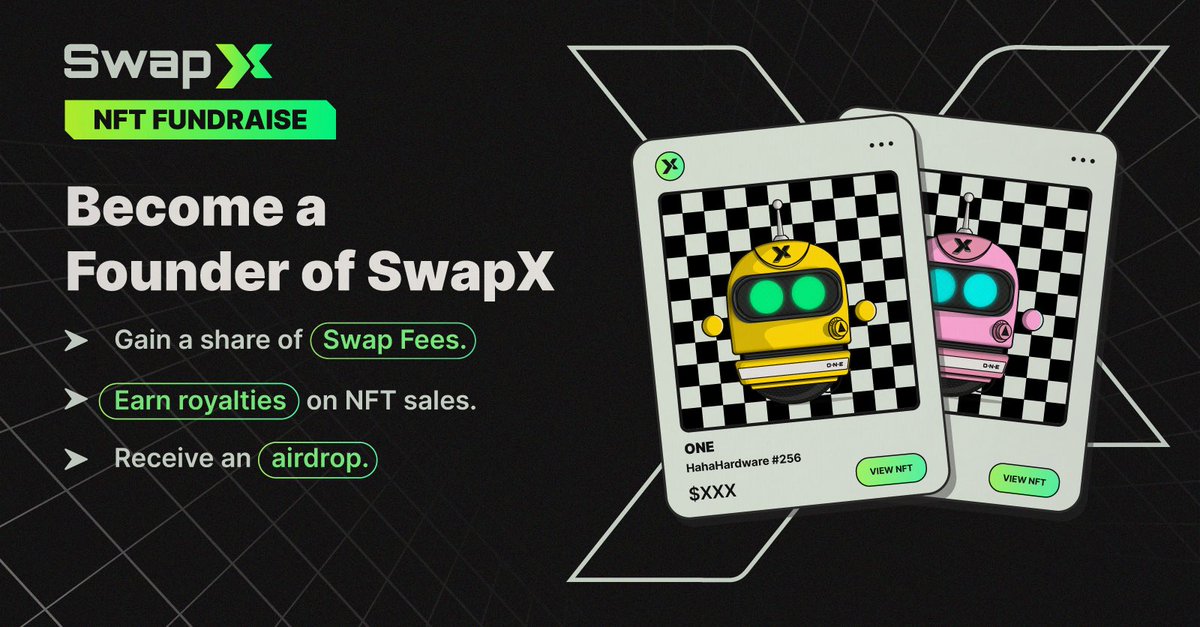 SwapXfi's tweet photo. The last 24 hours have been pretty crazy! We have had over 800 signups to our early access form! 💥

Read all about our NFT’s out and how to sign up here -  https://t.co/XYt98sGmJ0⚡️ 

Why Purchase an XNFT?

 • Empowerment: XNFTs offer a share of SwapX platform fees

 • Royalties: Earn 3% royalties from secondary sales - forever. 

 • Airdrops: Qualify for SWPx token airdrops.