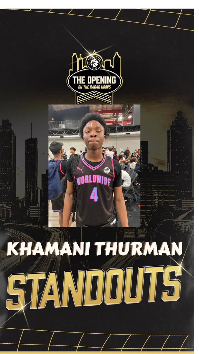 OTR The Opening ‘25 G Khamani Thurman scored 11 points and led his Worldwide Hustle squad to a win this afternoon. Fundamental guard who plays within himself and makes the most of his opportunities.