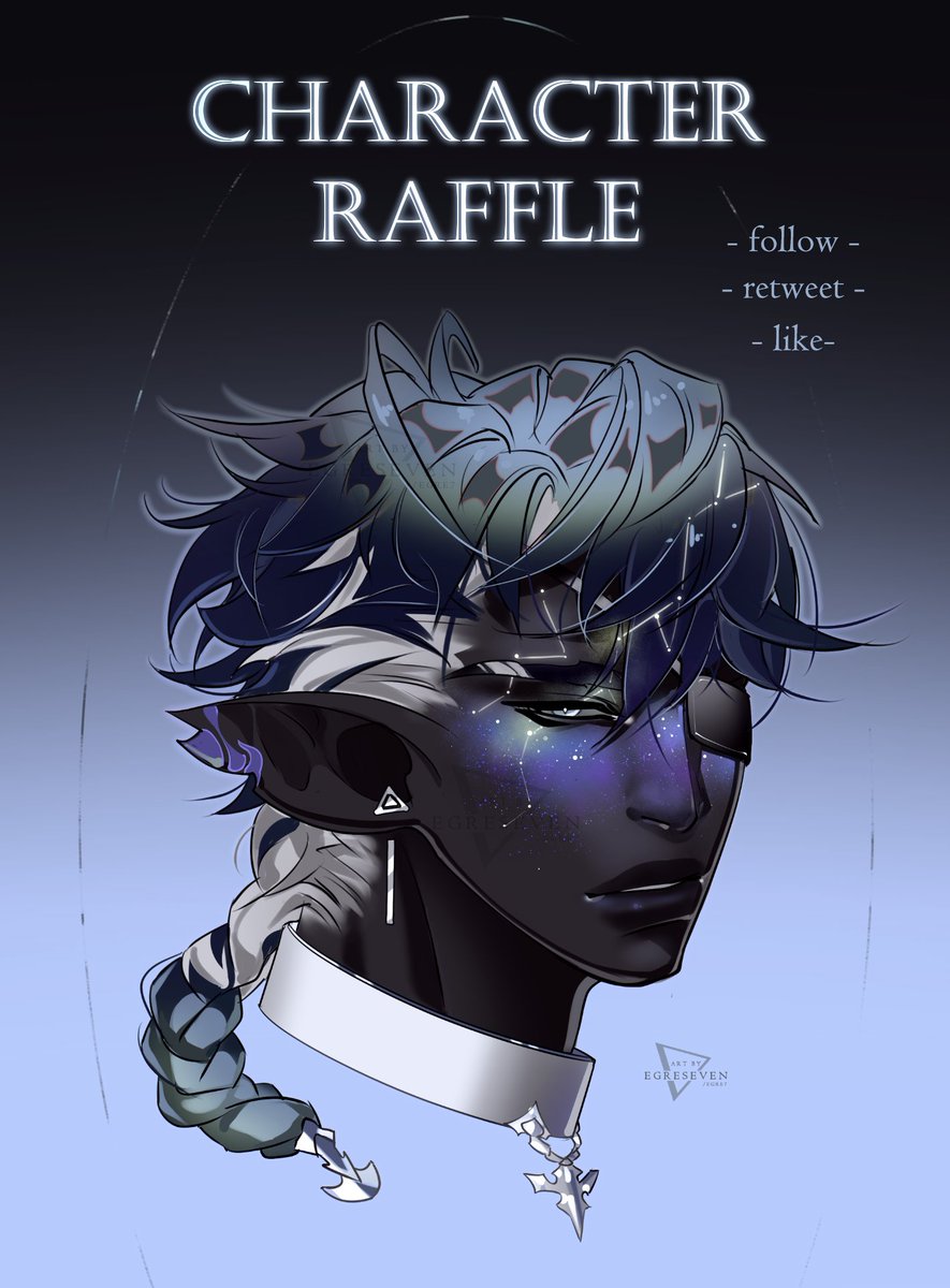 Egreseven's tweet photo. 🌃CHAR RAFFLE🌃

🌠prize: comes as seen (headshot w/o bg)  
🌠rules: like, follow, retweet !

ends 01/04/24  

#adoptraffle #adoptableraffle #giveaway #artlottery #lottery #artgiveaway https://t.co/qZB9t5Xd3X