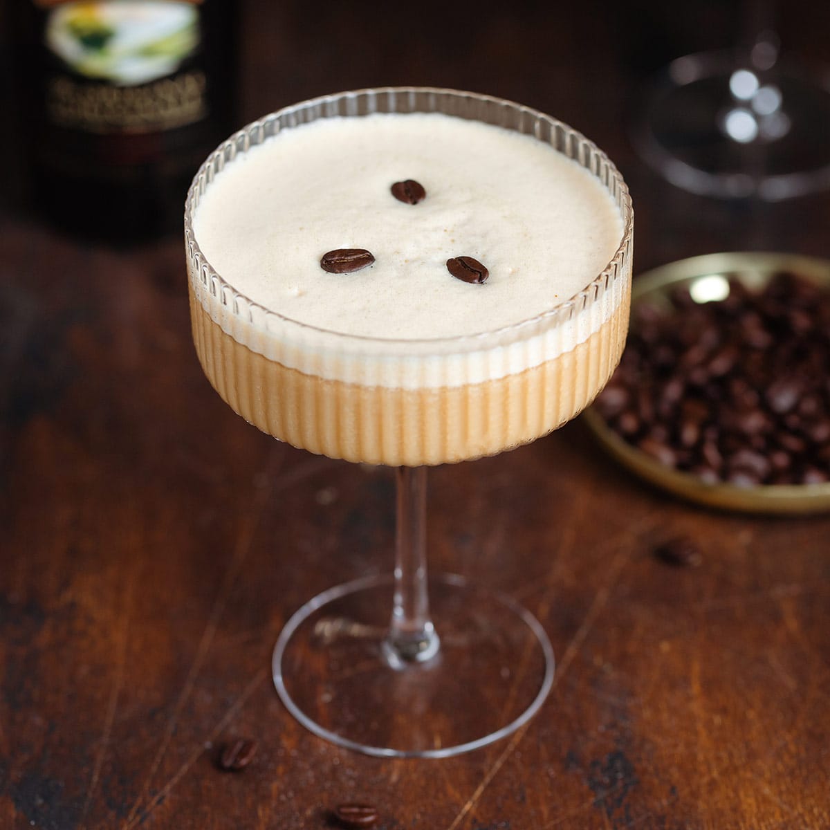 This Creamy Espresso Martini is made with Bailey's Irish cream instead of Kahlua which makes it extra creamy. It's a great cocktail for fall, winter, or St. Patrick's Day! #espressomartini thehealthfulideas.com/creamy-espress…