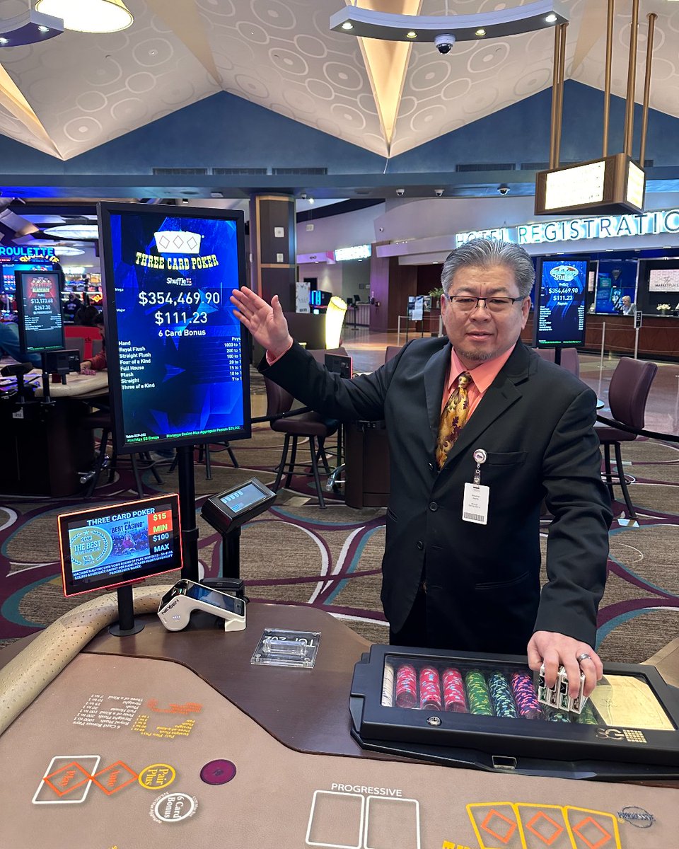 MorongoCasino's tweet image. Feeling lucky this St. Patrick's weekend?🤑 Our table games are waiting for you with over $554K+ in progressives! 🍀

Click the link below for info on our other table games &amp;amp; current progressive updates. 
bit.ly/41cv2ZE
#morongo #casino #tablegames #poker #blackjack