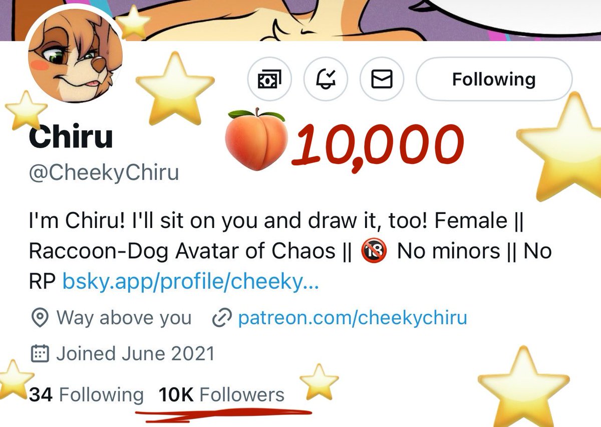 Congratulations 10k, <a href="/CheekyChiru/">Chiru</a> 
Your talent, your great personality and your hobby or motivation. You get bigger for every happiness in the world and I am so proud of you, Chiru.🎉

"Life is a blank canvas and you should put all the paint you can on it"