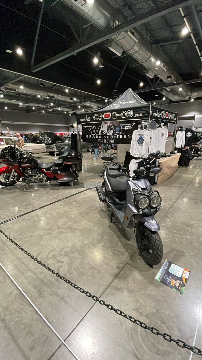 FingRide's tweet image. 2023 Wolf Brand Scooters Rugby II 150cc at the Portland Roadster Show representing Scoots! Premier Motorsports your local Authorized Dealer! Come check us out Friday through Sunday at the Show! #premiermotorsports #fingride #wolfbrandscooters