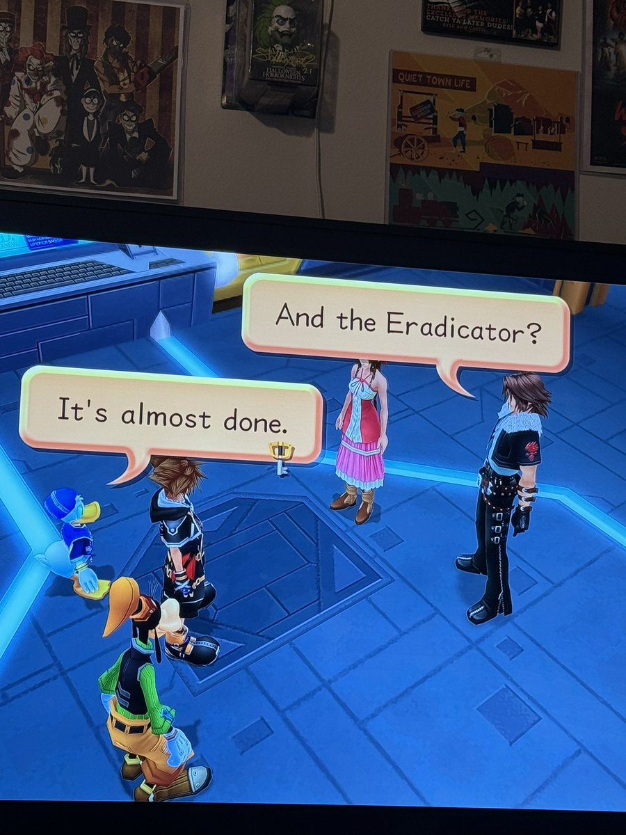 CaretakerCass's tweet image. You know @KINGDOMHEARTS 2 is getting serious when they bring in #theeradicator @RheaRipley_WWE 😂