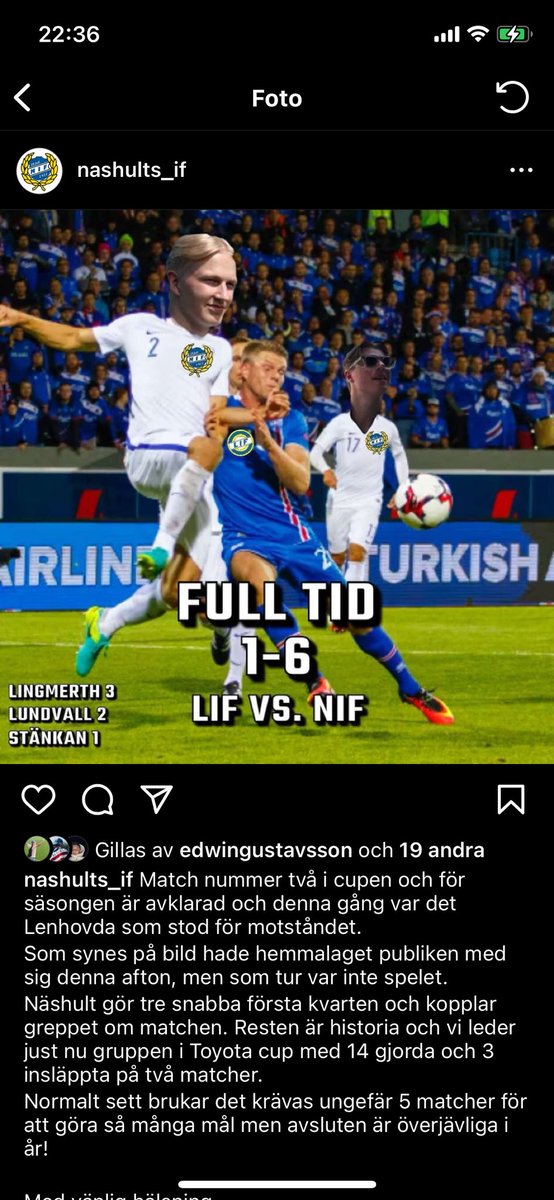 cebbeperez's tweet photo. Näshult fina! Stenqvist bågade på fotbollsplanen och Lingmerth var Lingmerth! https://t.co/qOwDYNGLGX