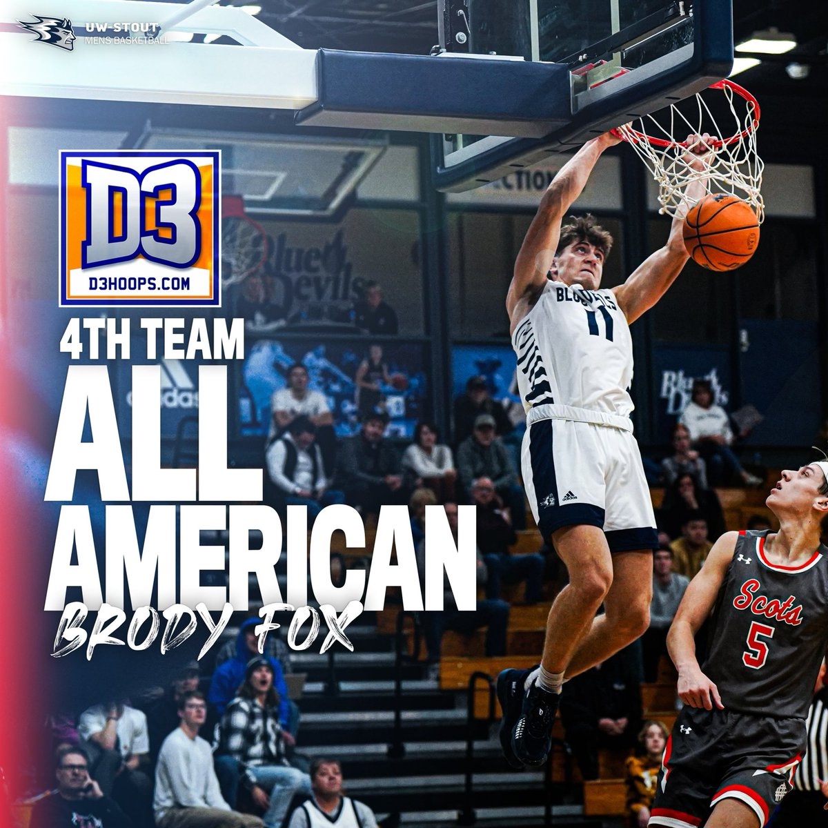Congratulations <a href="/brody_fox2/">Brody Fox</a> for collecting d3hoops.com 4th Team All-America honors! 
#BleedBlue #Galvanize