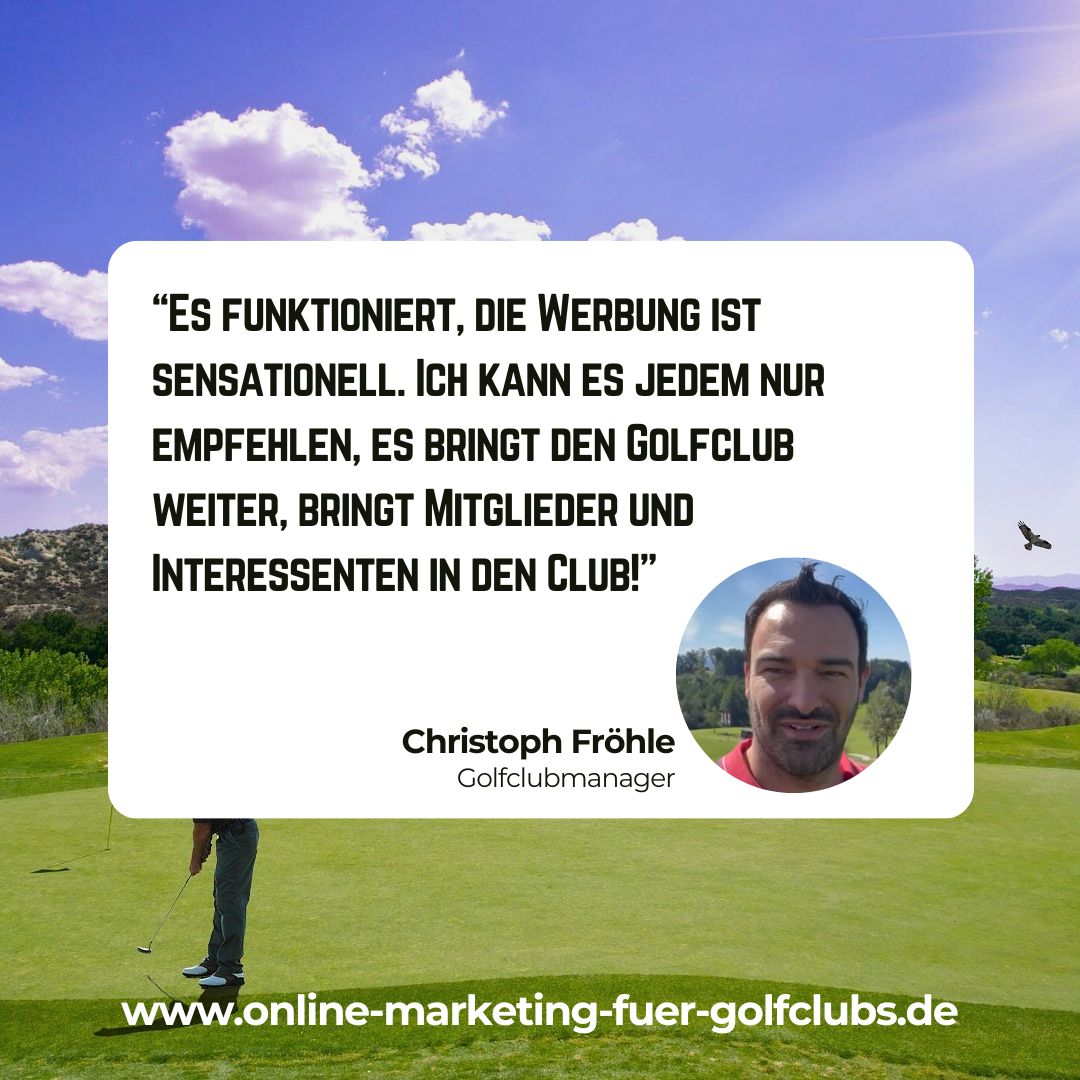 Christoph Fröhle, Golf-Clubmanager über Online-Marketing-fuer-Golfclubs.de
#golf #marketing #onlinemarketing #verkauf #marketingfuergolfclubs #golfclub
