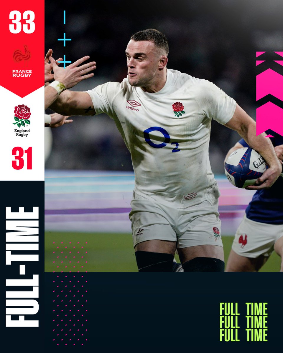 A brave performance ends in defeat.

#FRAvENG | #GuinnessM6N