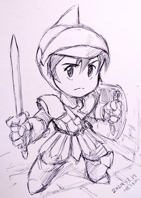 最近忙しすぎて何も描いてないので久しぶりにギル描いてみたよ!
#ドルアーガの塔 #rkgk 