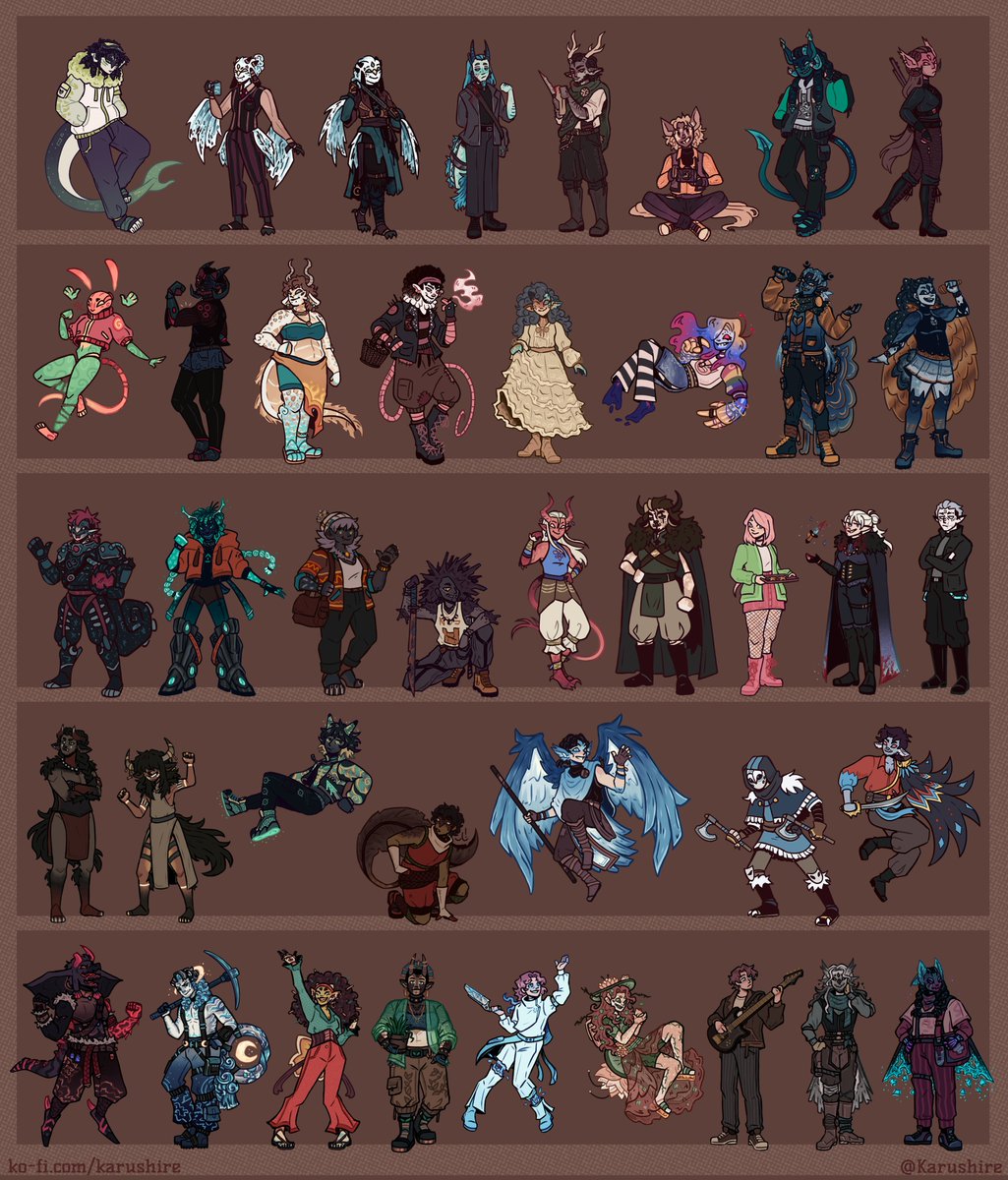 Karushire's tweet photo. Heyy! I'm feeling like opening comms again, this time adding chibis, headshots, half-bodies and full bodies!

I'm starting with a v few slots, so hurry up to pick em!
I'll be adding slots depending on the queue, I'll let yall know each time :>.

https://t.co/dN9XkZfLgr https://t.co/6BUQd3xjcj