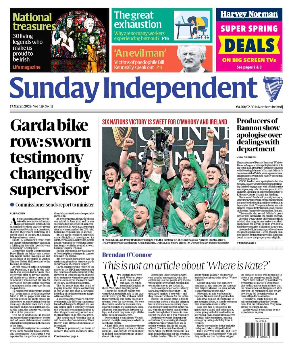 And St Patrick's Day Sunday Independent, complete with Six Nations victory coverage and a whole lot more, will look like this ☘️