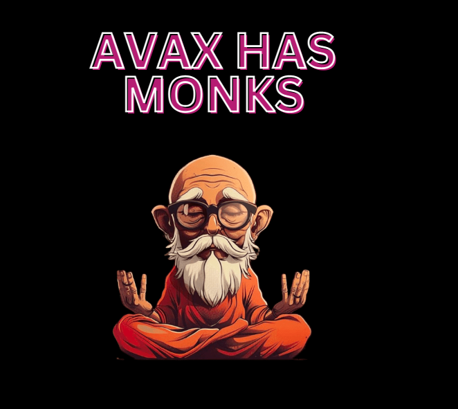 AvaxMonks's tweet photo. AVAX HAS MONKS $amonks 

@el33th4xor @luigidemeo @avax 

$coq $kimbo https://t.co/KlU66C0R2X