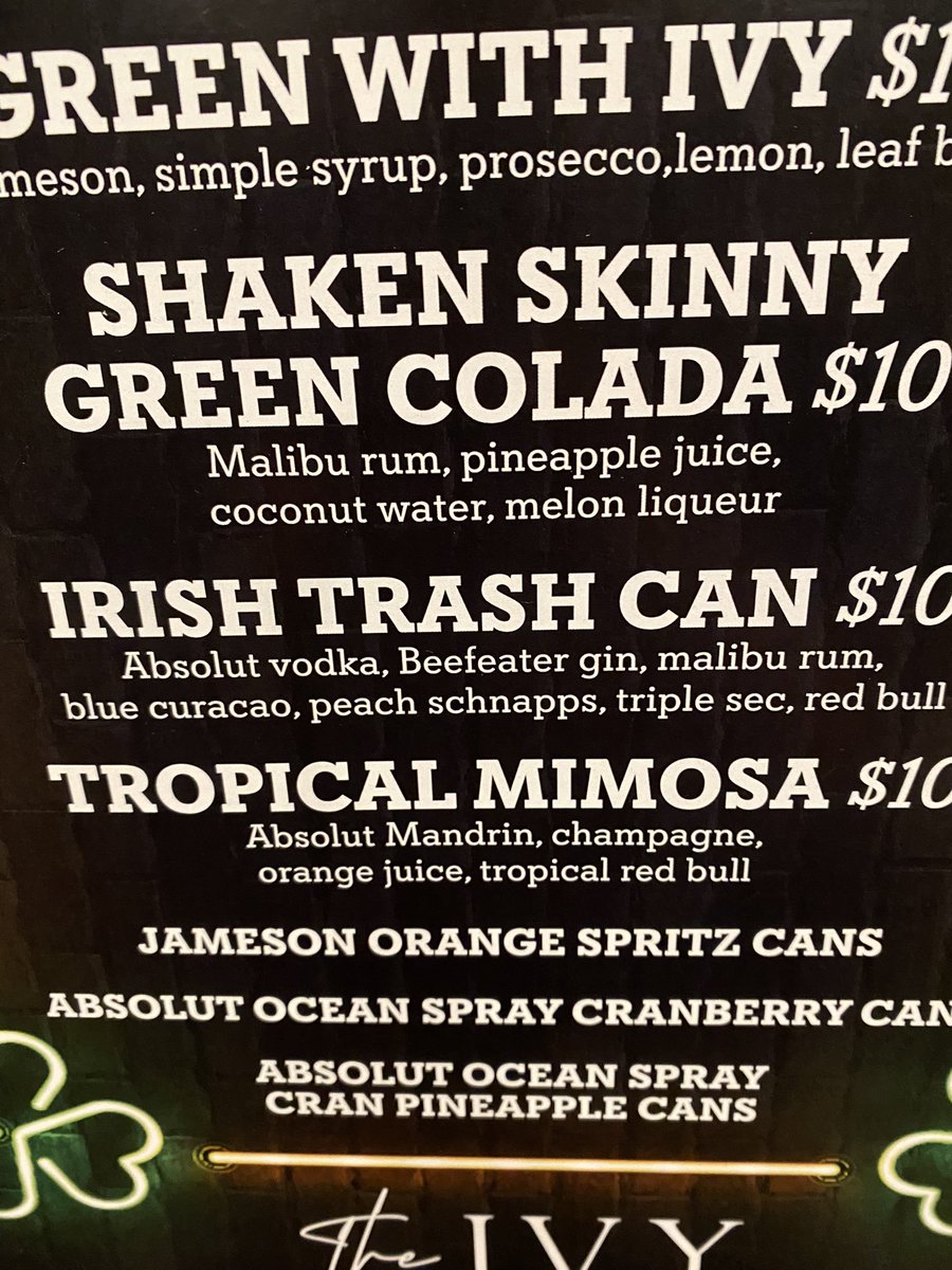 dylan_meyer12's tweet photo. Quite possibly the greatest injustice this St. Patrick‘s Day weekend. An „Irish Trash Can“ with no Irish drink… and the knife to the chest… Beefeater Gin https://t.co/2vg6arjUE4