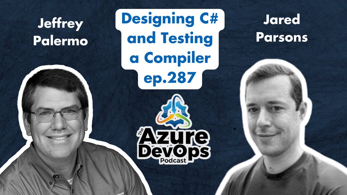 ClearMeasure's tweet photo. Podcast episode, Designing C# and Testing a Compiler, with Jared Parsons.

https://t.co/t1afVe1Heu   

Dive into the C# language process   

@jeffreypalermo  @jaredpar   #azuredevopspodcast #Csharp #programminglanguage https://t.co/eK8c00KzsZ