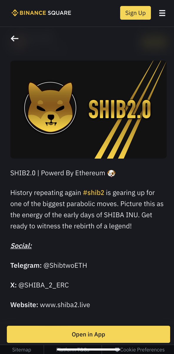 SHIBA_2_ERC's tweet photo. $SHIB2 #SHIB2 

Binance post Article is live shibs! 🔥

https://t.co/RBfOqdwDBg https://t.co/heiGJKDCAp